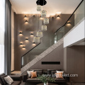 Aluminum luxury crystal indoor ceiling led pendant light